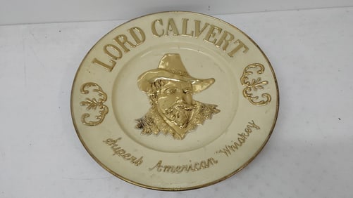 Lord Calvert Whiskey brass advertising