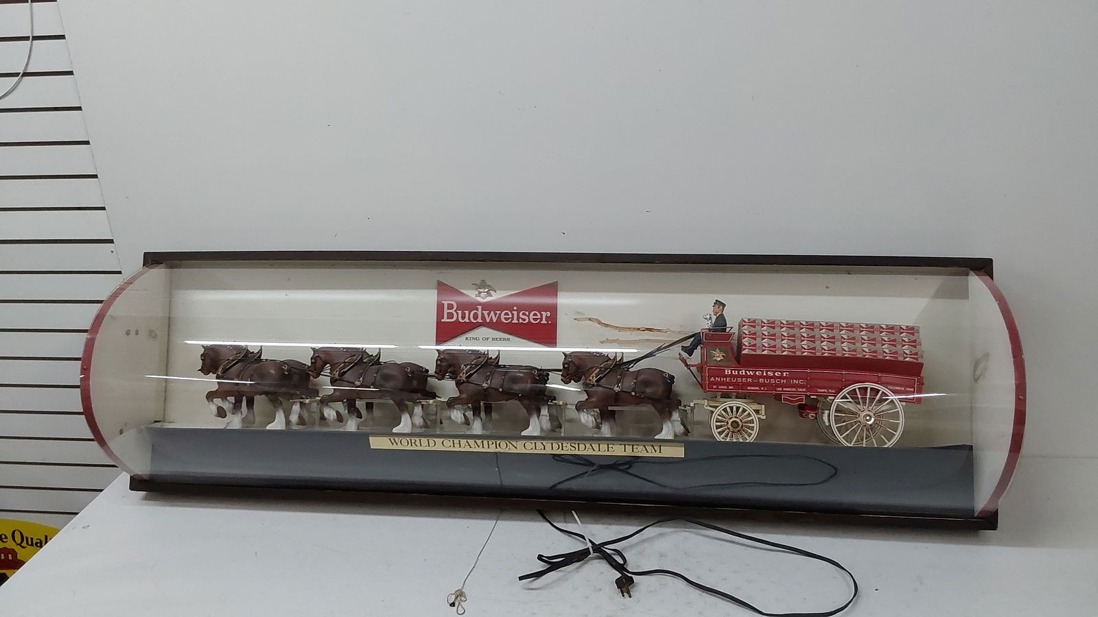 Budweiser World Champion Clydesdale lighted sign (1 of 5)