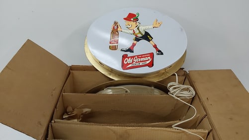 (2) NOS Old German light up signs