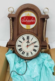 NOS plastic Schaefer light up clock