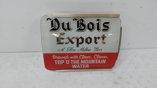 DuBois Export Beer light up sign