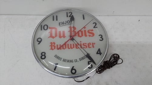 Dubois Budweiser light up clock