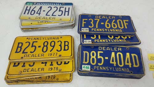 (38) PA dealer license plates