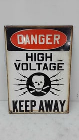 porcelain Danger High Voltage sign