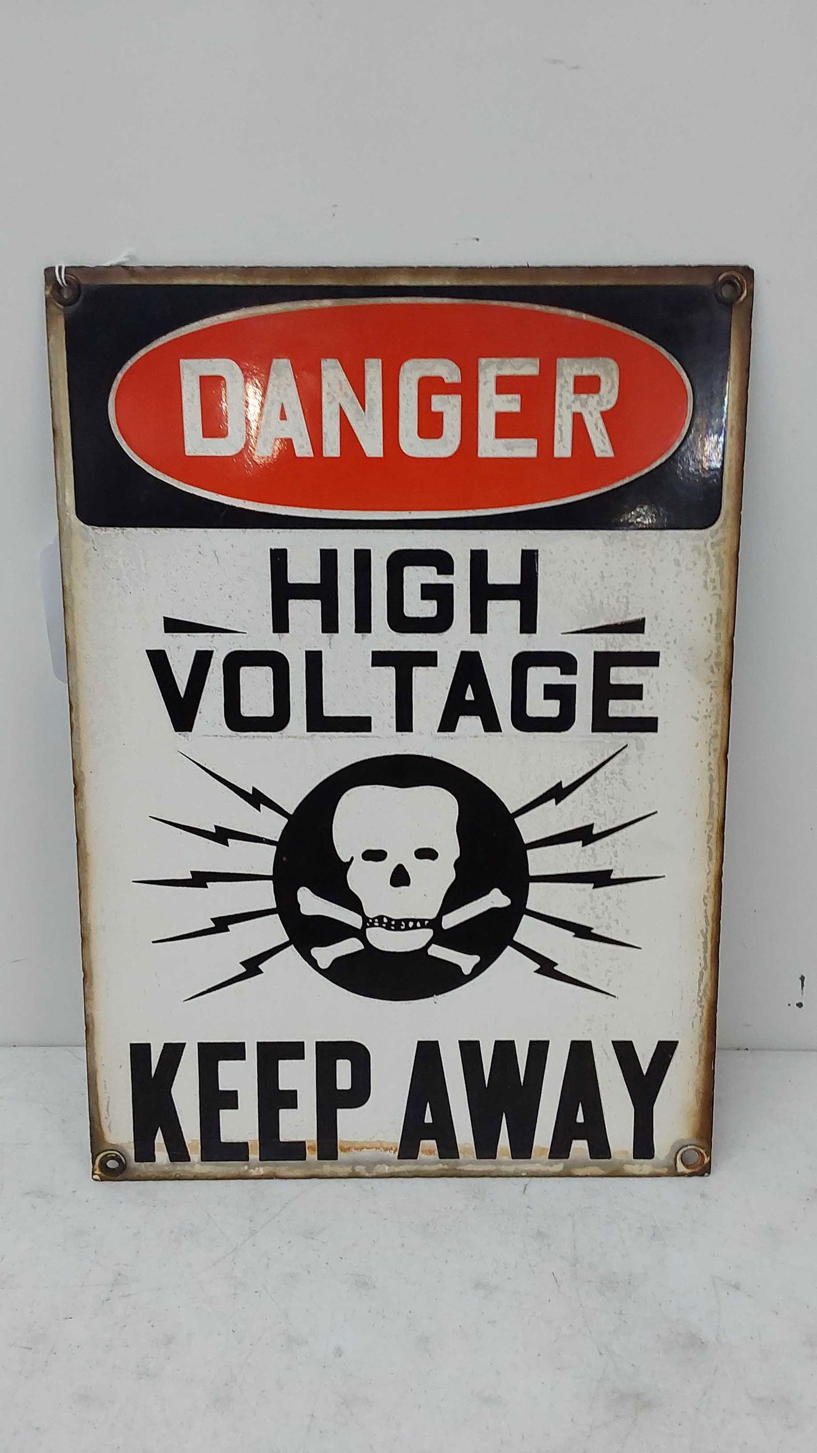 porcelain Danger High Voltage sign (1 of 2)