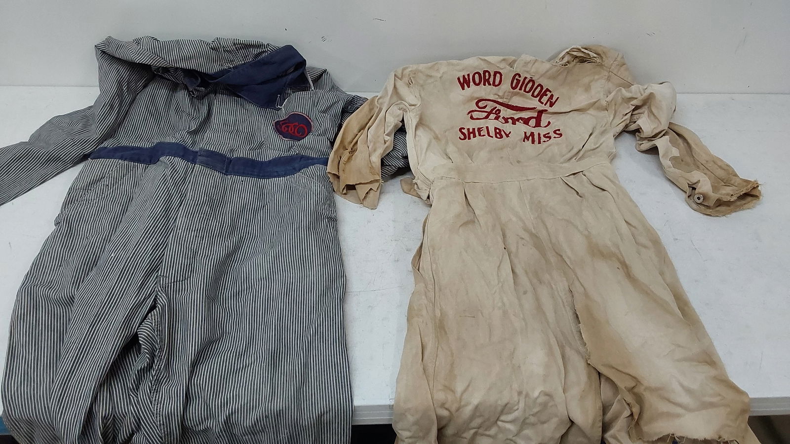 (2) vintage mechanics overalls (1 of 4)