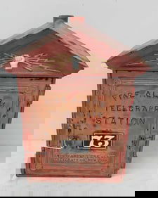 fire alarm telegraph station box with key