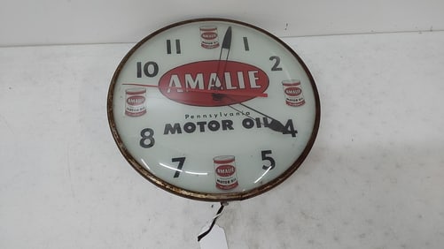 Amalie Motor Oil clock