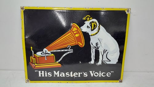 reproduction "His Master's Voice" SSP sign