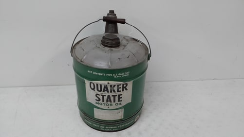 Quaker State Motor Oil 5 gallon can