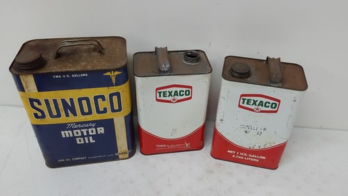 (3) oil cans