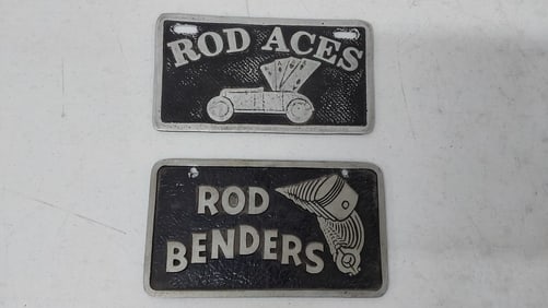 (2) cast aluminum plates