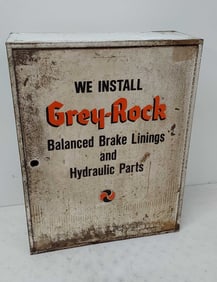 Grey-Rock brake linings and parts cabinet