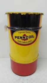 Pennzoil drum with lid