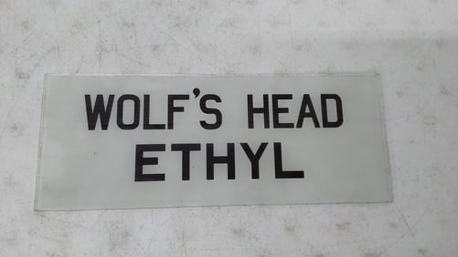 Wolf's Head Ethyl Ad Glass