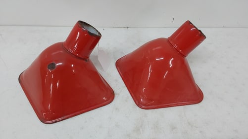 pair of porcelain light shades