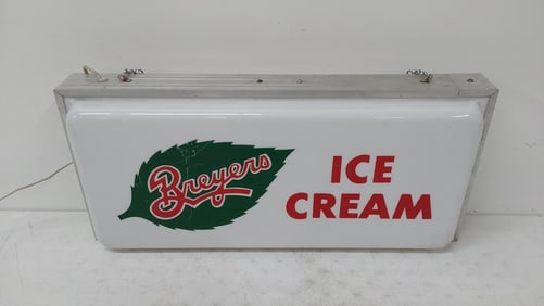 Breyers lighted ice cream sign