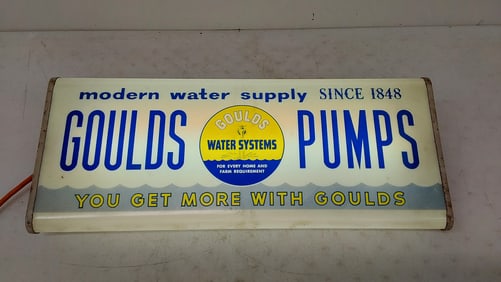 Gould Pumps lighted sign