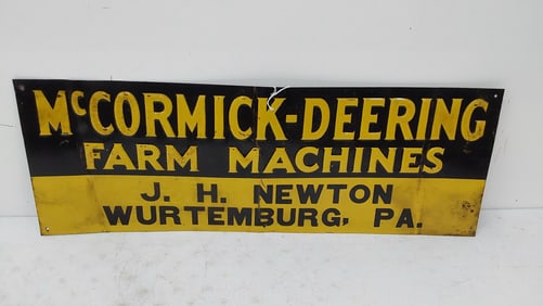 McCormick Deering Farm Machines SST sign