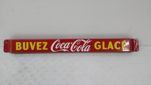 Foreign porcelain door push, Coca-Cola