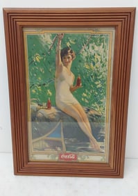 Coca-Cola calendar by Hayden Hayden, framed