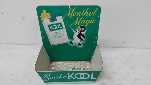 vintage Kool cigarette tin match holder