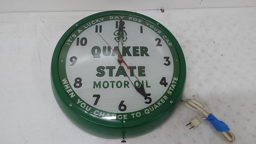 Quaker State light up clock