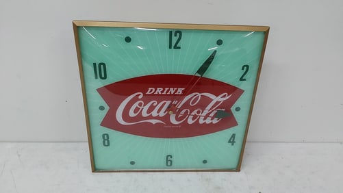 vintage Coca-Cola light up clock