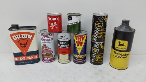 (9) miscellaneous oil cans