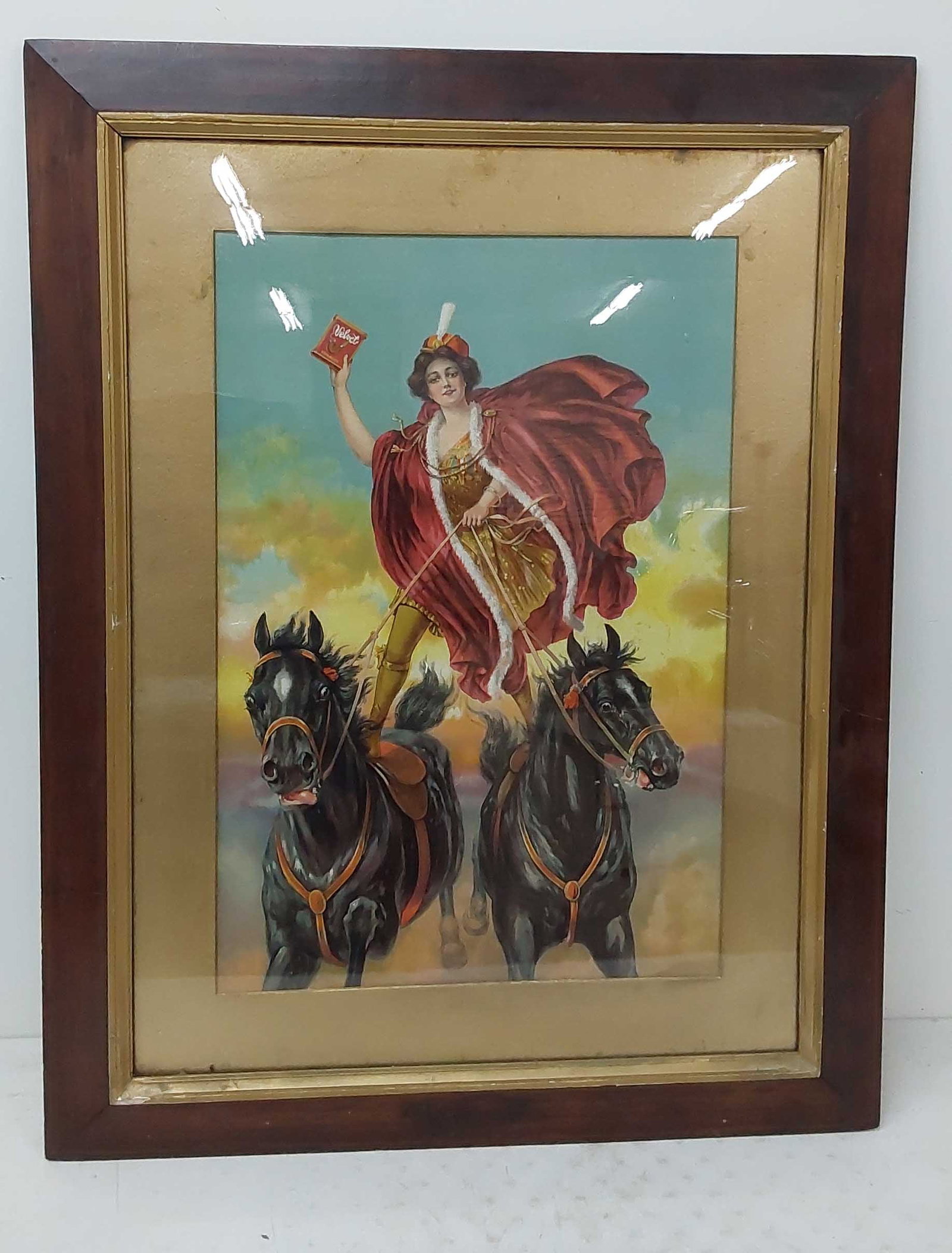 early Velvet Tobacco advertising: early and framed 35" x 45"