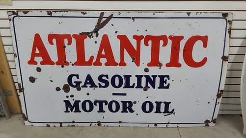 Atlantic Gasoline Motor Oil SSP sign