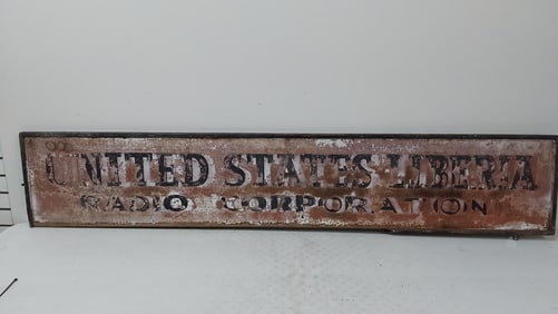 United States Liberia Radio Corporation sign