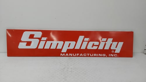 Simplicity Mfg Inc SST sign