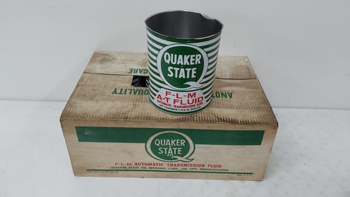 NOS box of Quaker State ATF oil cans