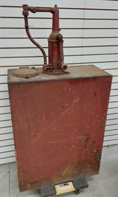 Amalie Oil Co oil drum with pump