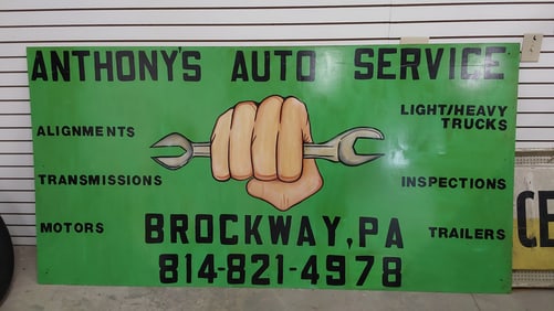 Anthony's Auto Service sign