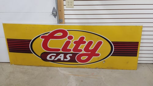 City Gas plastic sign