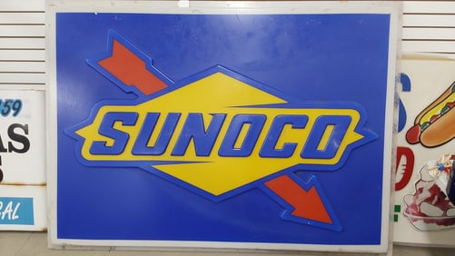 Sunoco plastic sign