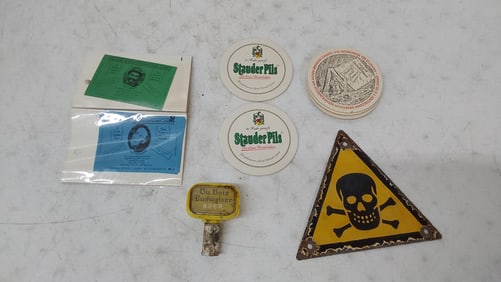 flat of miscellaneous collectibles
