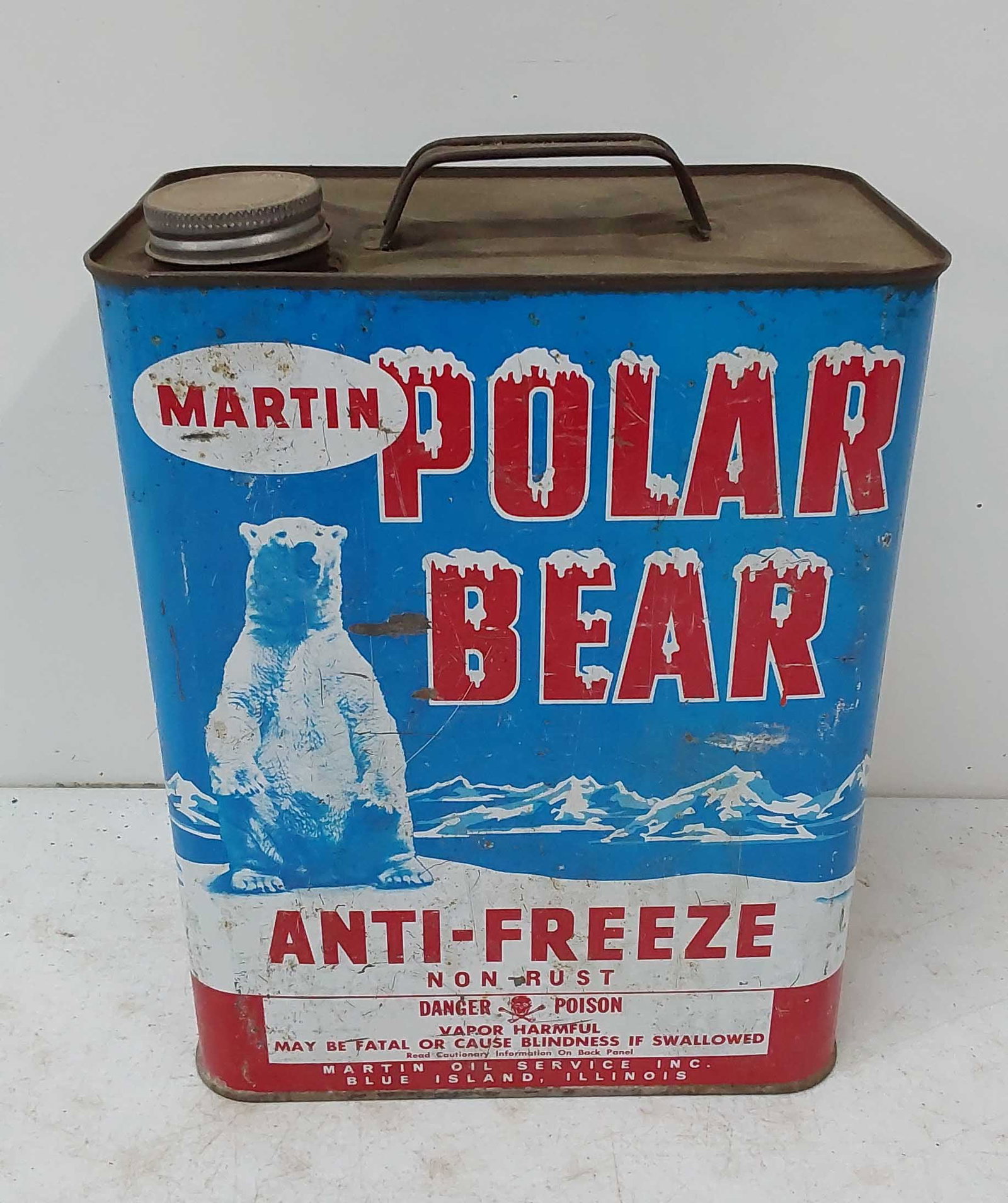 Polar Bear Antifreeze tin: 2 gallon