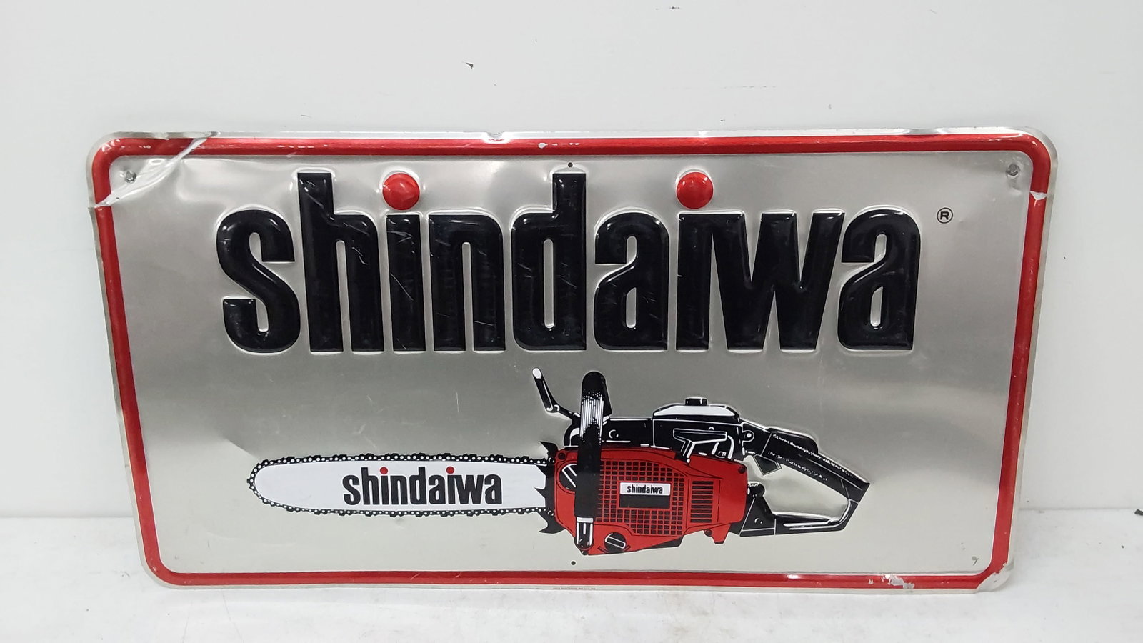 Shindaiwa chain saw SSA sign: Single Sided Aluminum 19" x 36"