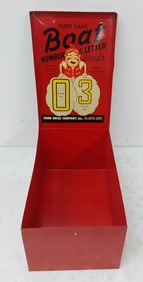 Duro Dan's Boat number/letter decal tin box