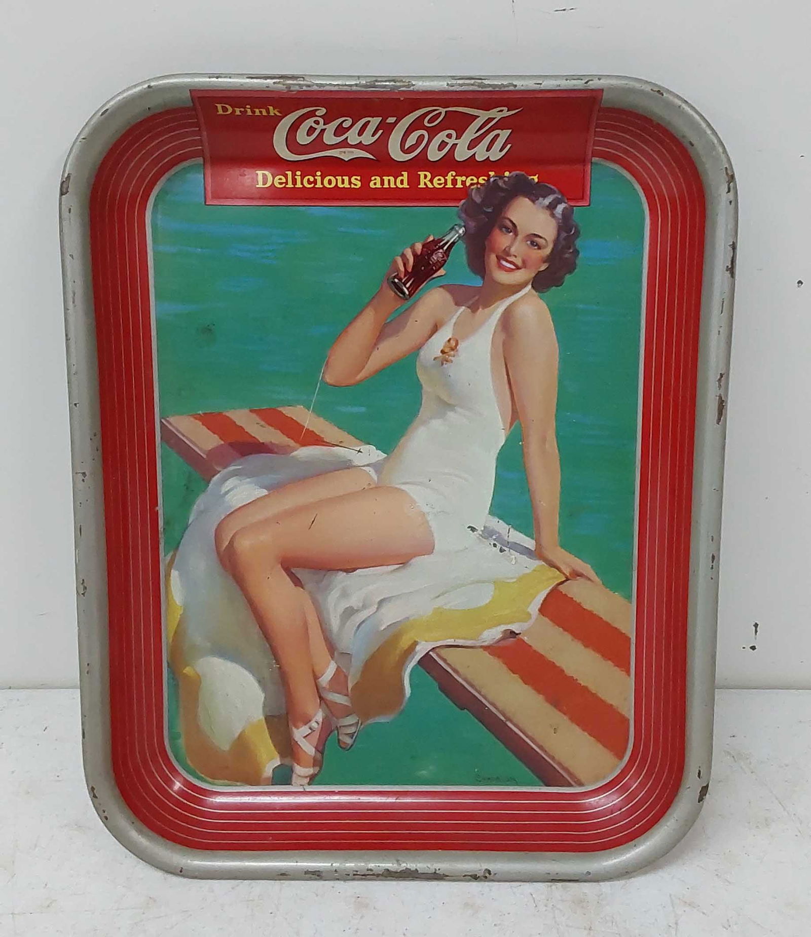 ca 1939 Coca-Cola tray by Sundblom: ca 1939 Coca-Cola tray by Sundblom