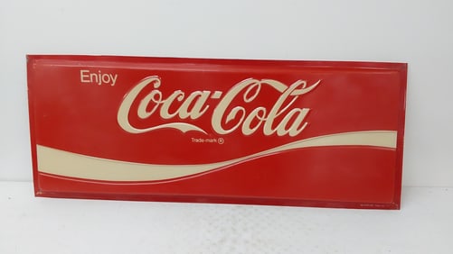 1978 plastic Coca-Cola sign