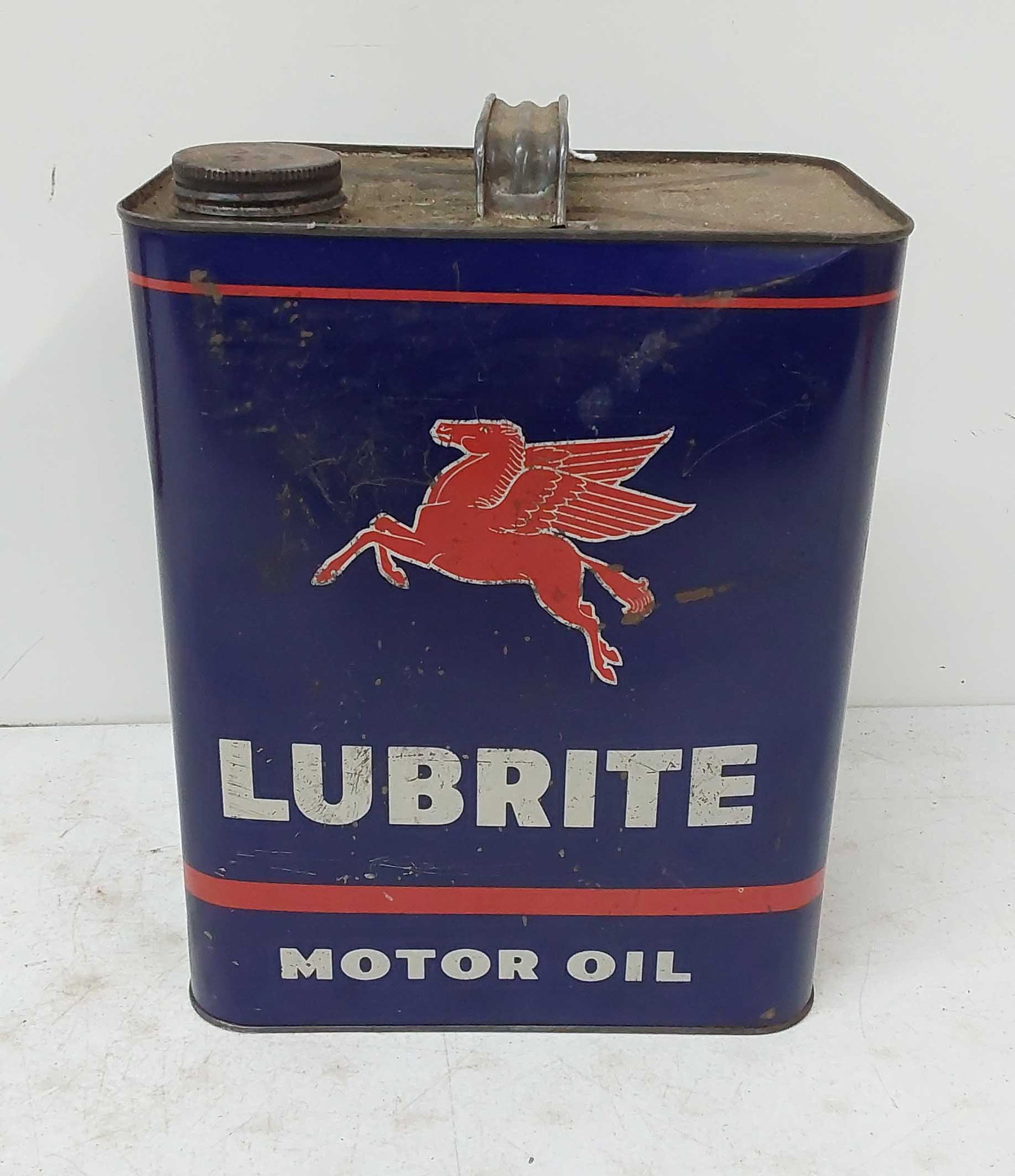 Lubrite Motor Oil: 2 gallon tin