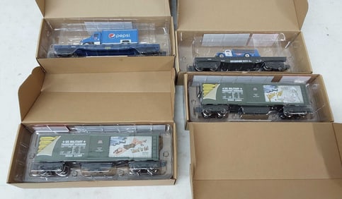(4) Gold Line Collection model railroad cars