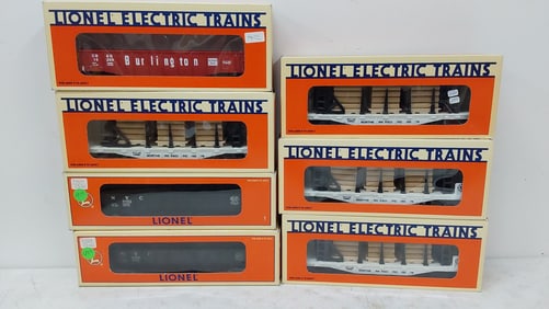 (7) Lionel electric train cars with boxes