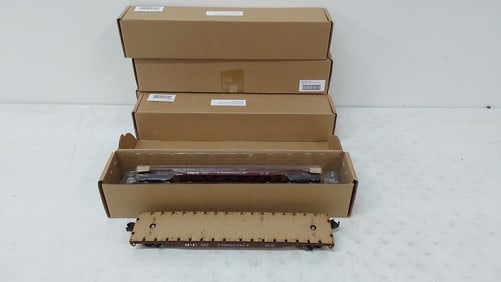 (6) Menard's model train cars with (5) boxes