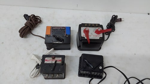 (4) various toy train transformers