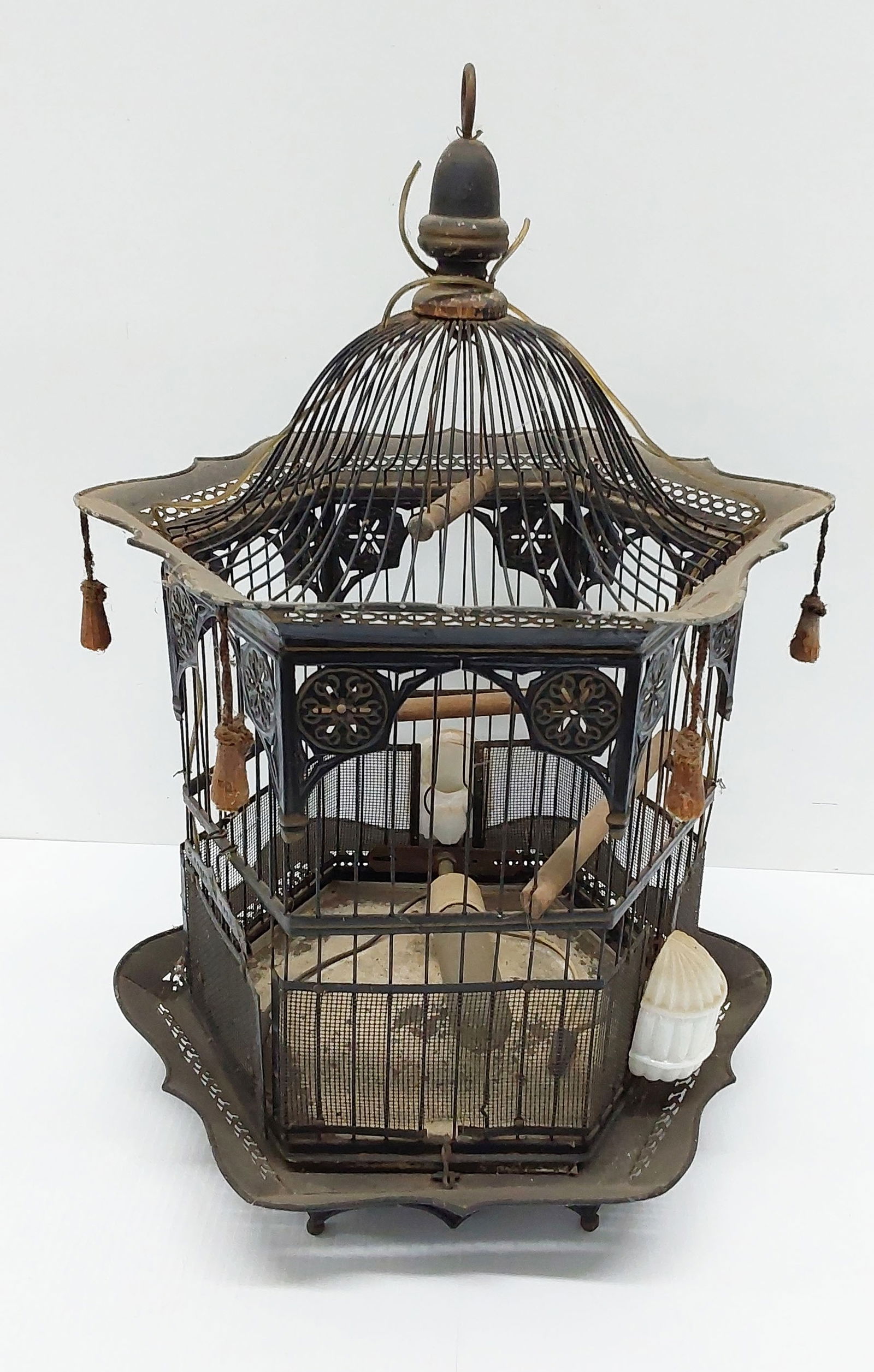 vintage metal bird cage